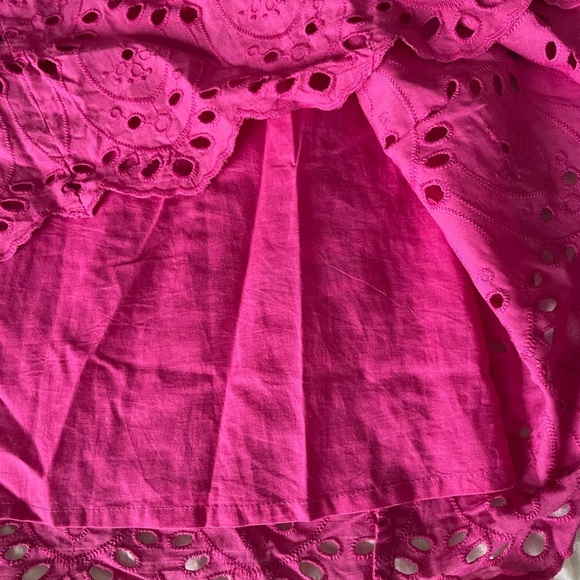 French Connection Eyelit Appelona Broderie embroidered one shoulder mini… - Picture 10 of 13